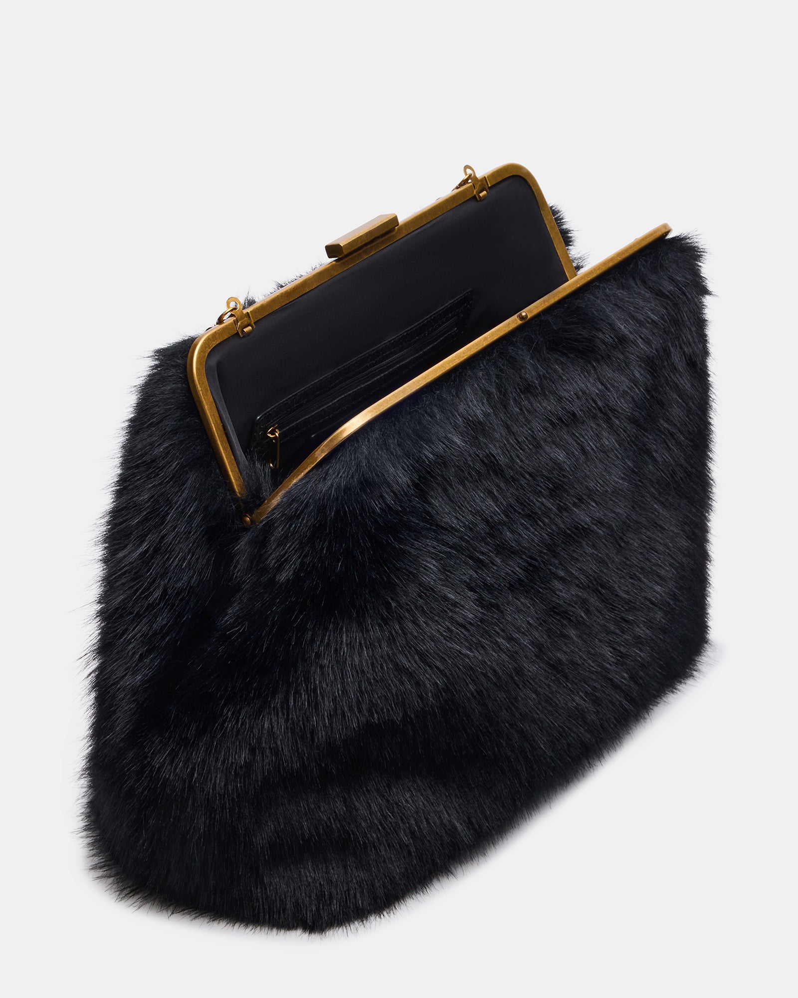 SEFINA FAUX FUR BAG BLACK - view 3