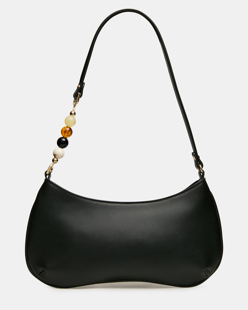 SEREN Black Marble Beaded Strap Shoulder Bag Handbag | Steve Madden