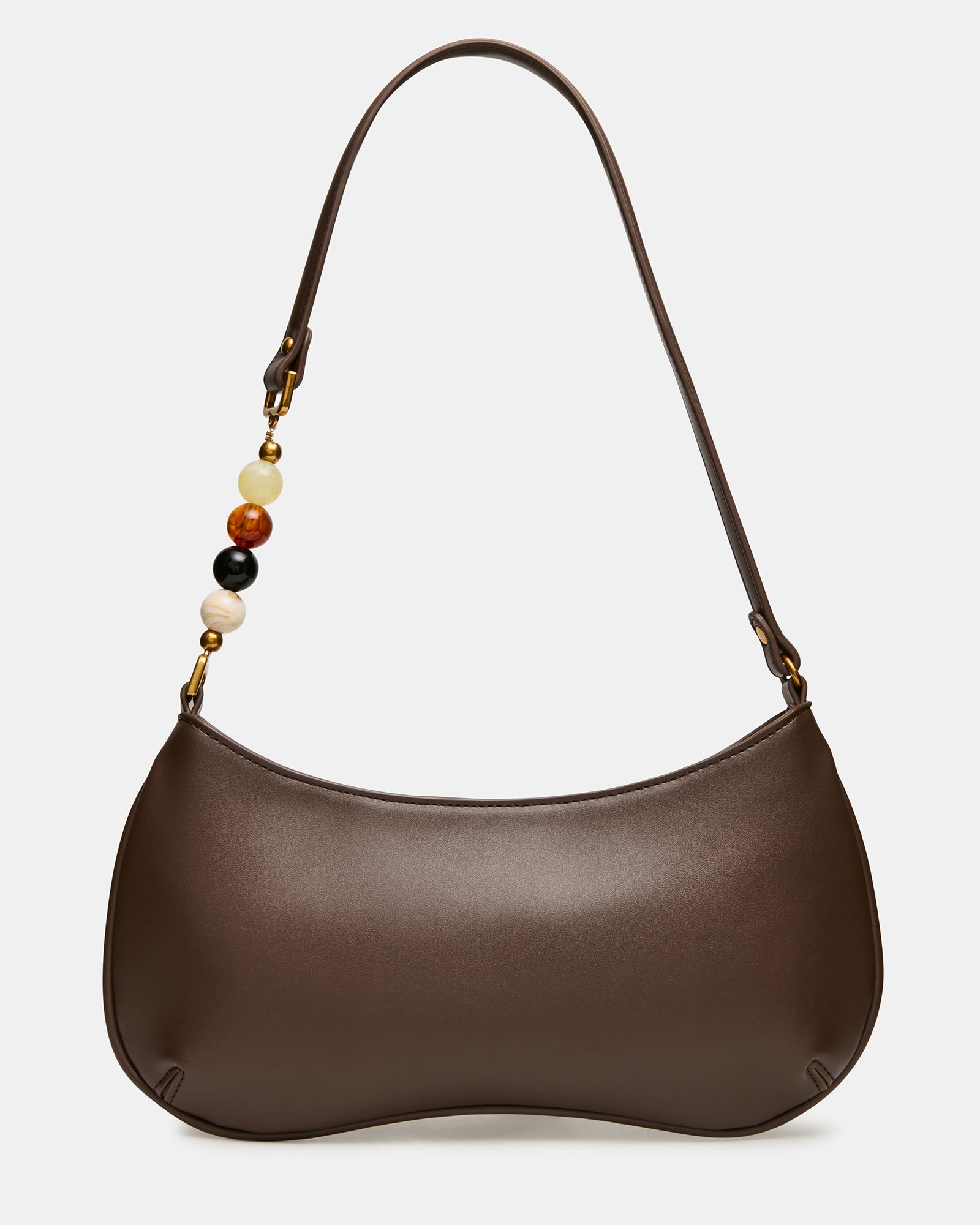 SEREN Chocolate Marble Beaded Strap Shoulder Bag Handbag | Steve Madden