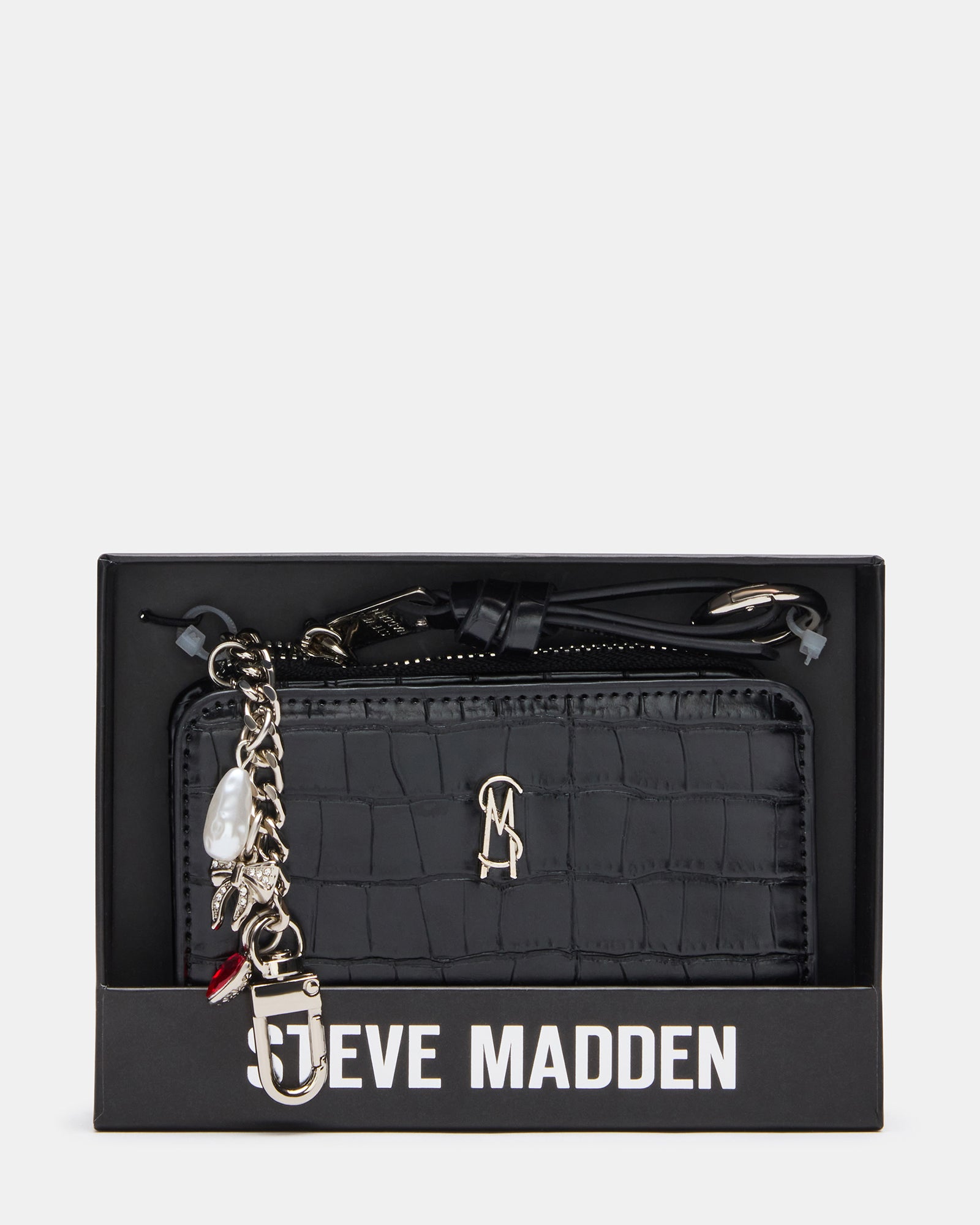 SORELLA WALLET BLACK CROCODILE - view 6