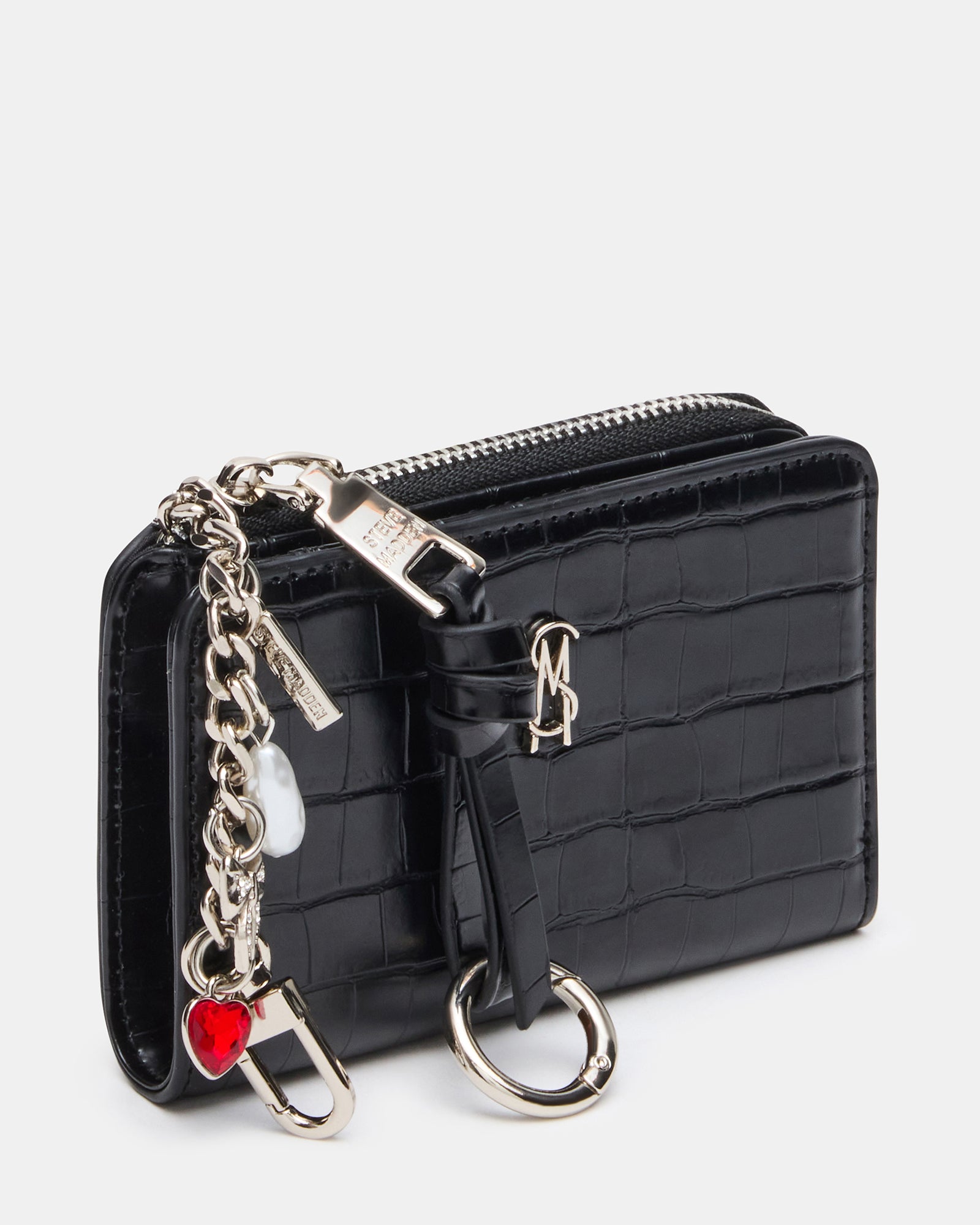 SORELLA WALLET BLACK CROCODILE - view 3