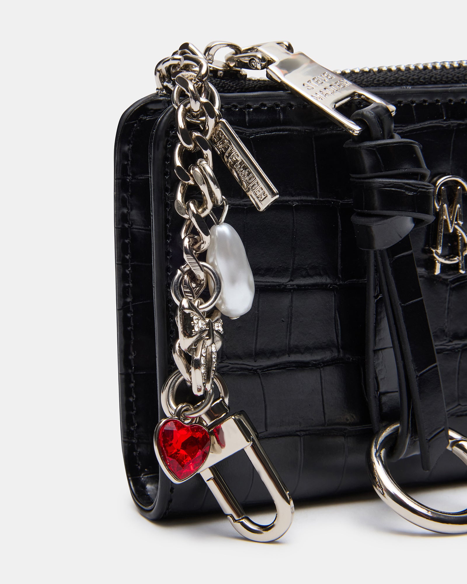 SORELLA WALLET BLACK CROCODILE - view 2