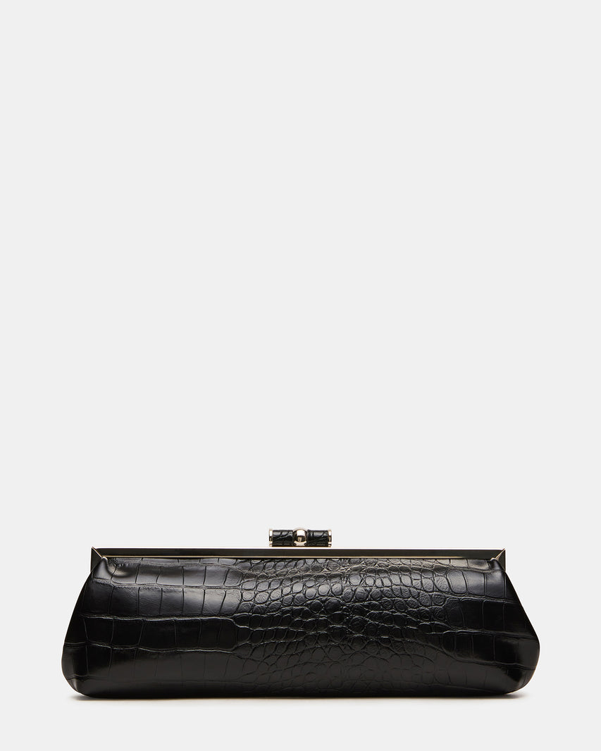 STEFANO BAG BLACK CROCODILE