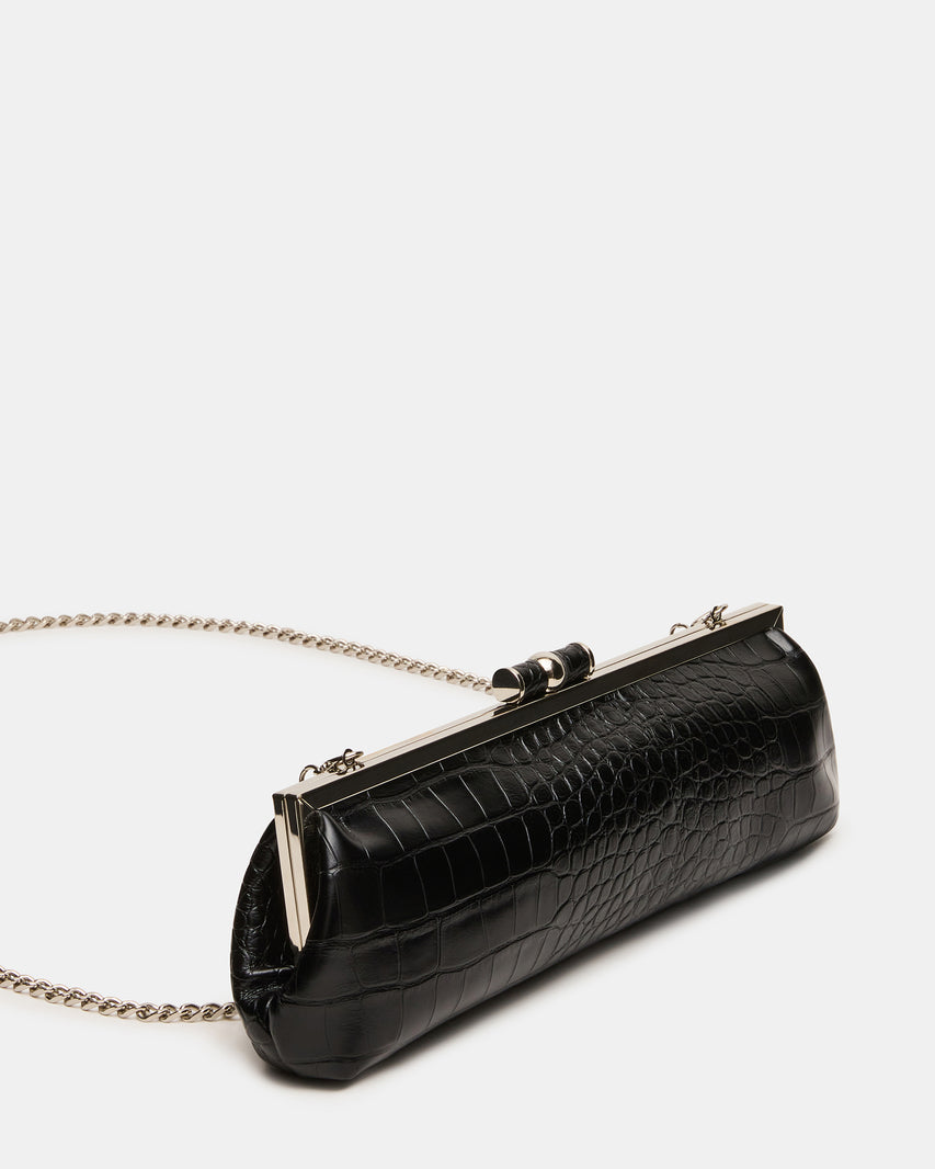 STEFANO BAG BLACK CROCODILE - view 3