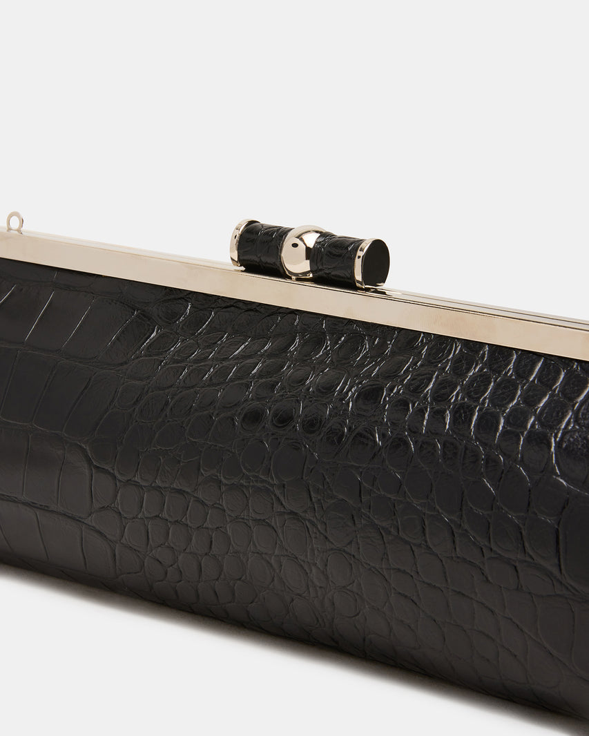 STEFANO BAG BLACK CROCODILE - view 2
