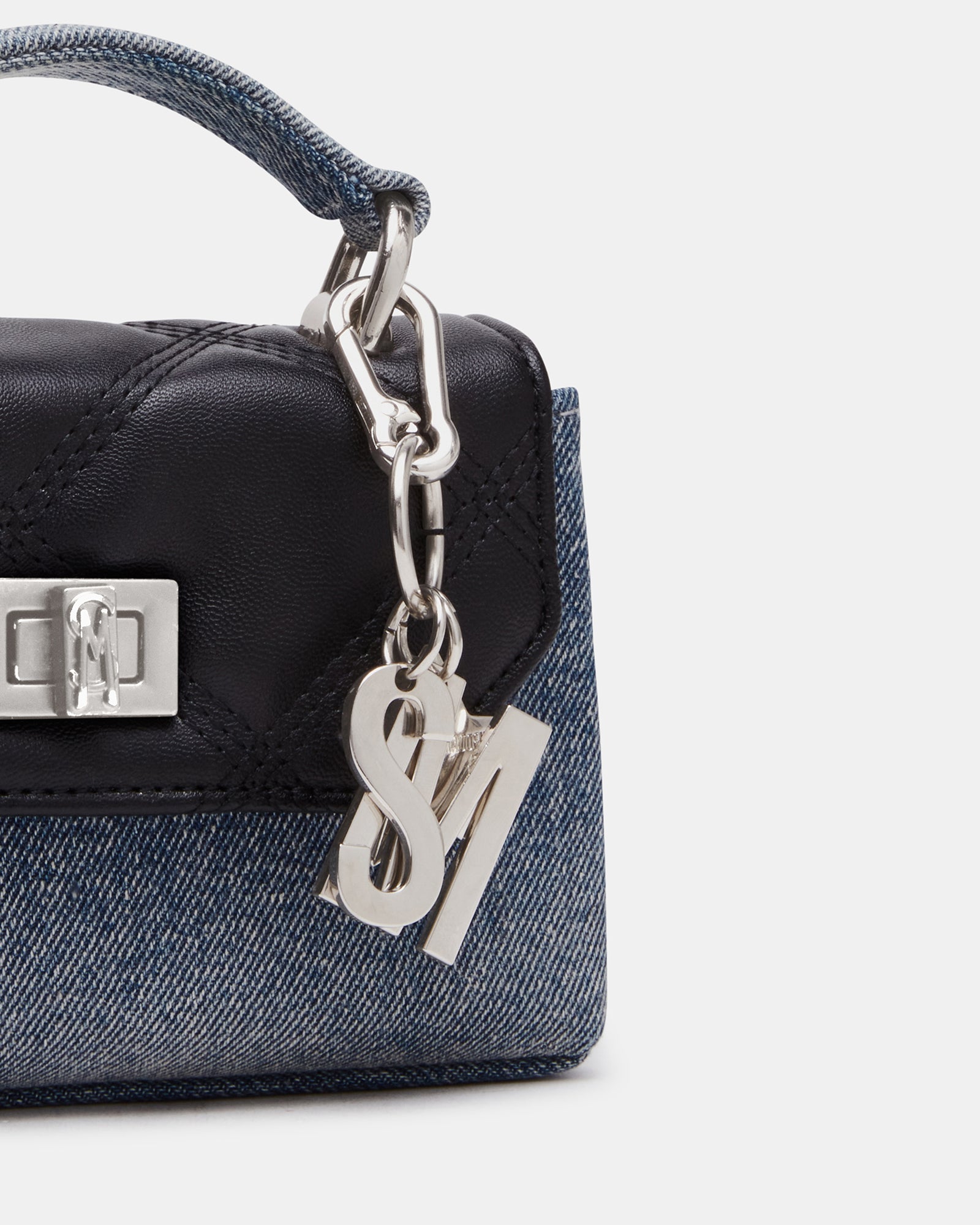 SYMONE Bag Denim Fabric | Women's Top Handle Mini Bag – Steve Madden