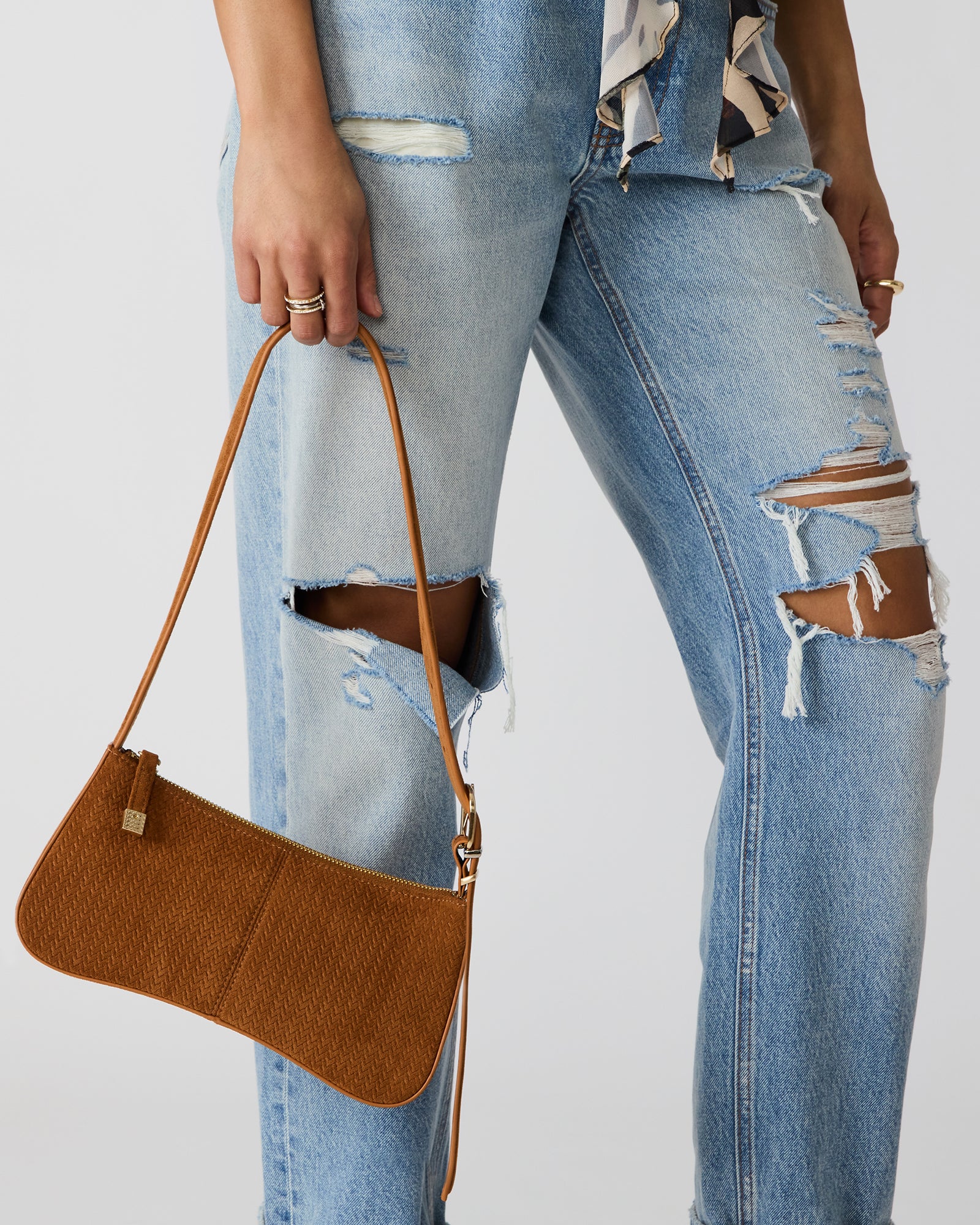 TANZIE WOVEN BAG TOBACCO - view 2