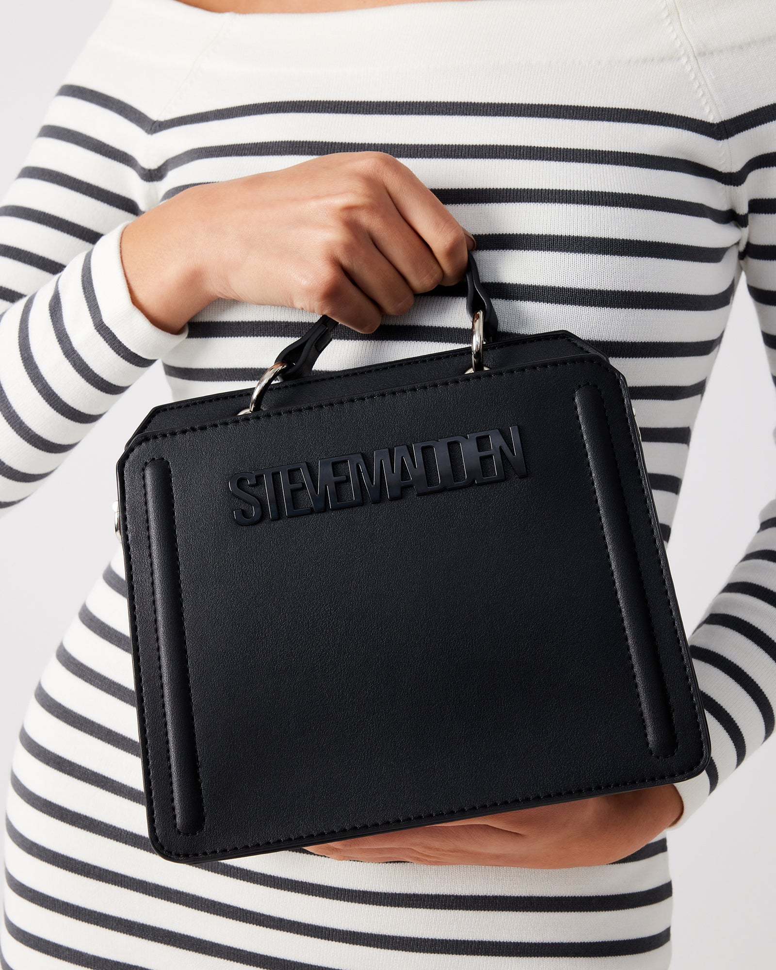 Steve Madden Bevelyn Convertible Crossbody Tas, Zwart, One Size Steve Madden Bevelyn Convertible Crossbody Tas, Zwart, One Size
