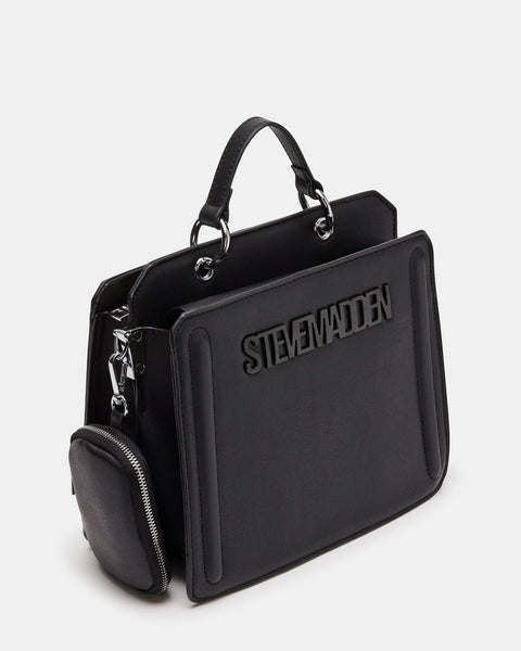 Steve Madden Bevelyn Convertible Crossbody Bag, Black: Handbags
