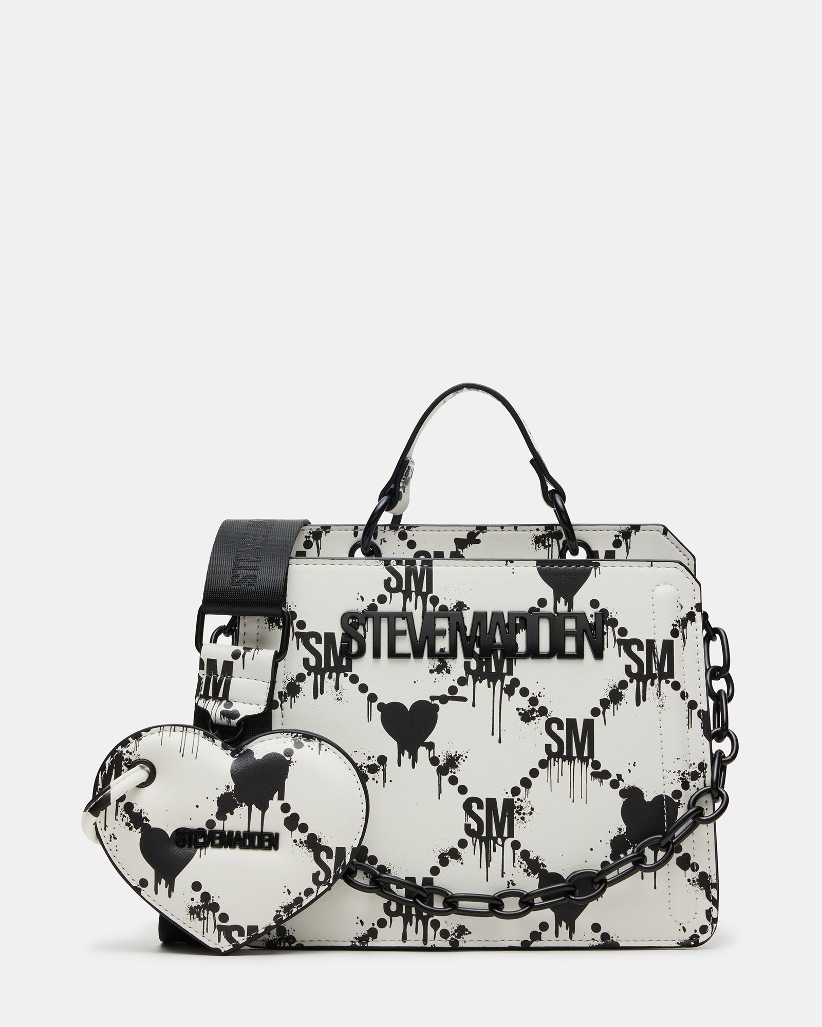 EVELYN BAG DRIPPY HEARTS WHITE/MULTI