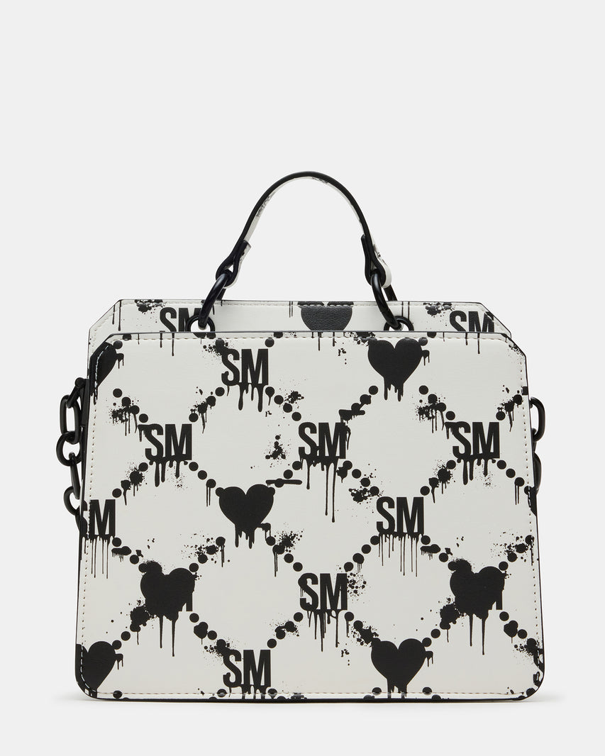 EVELYN BAG DRIPPY HEARTS WHITE/MULTI