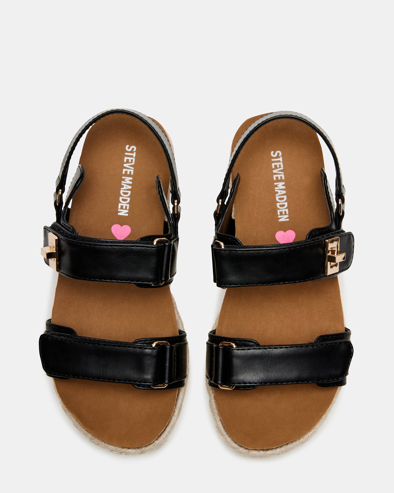 Kids' BIGMONA Black Girls' Platform Sandal – Steve Madden