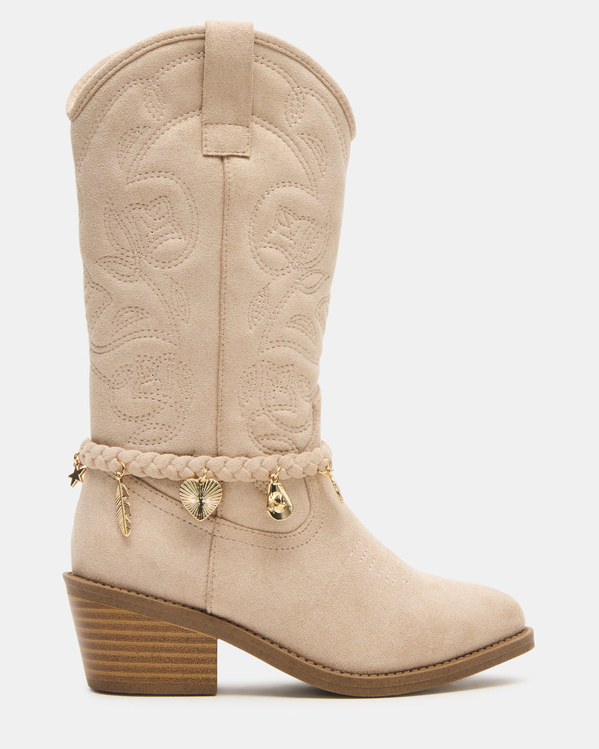 Kids' LEANA Sand Pointed-Toe Western Girls' Boot | Steve Madden