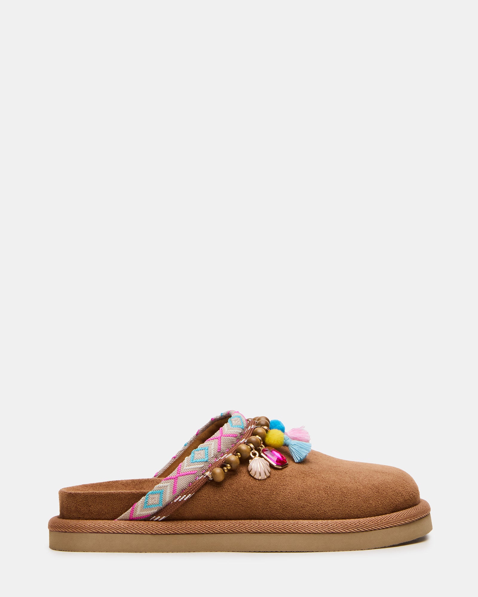 Kids' SLEIGH Cognac Footbed Slip-On Girls' Flat | Steve Madden