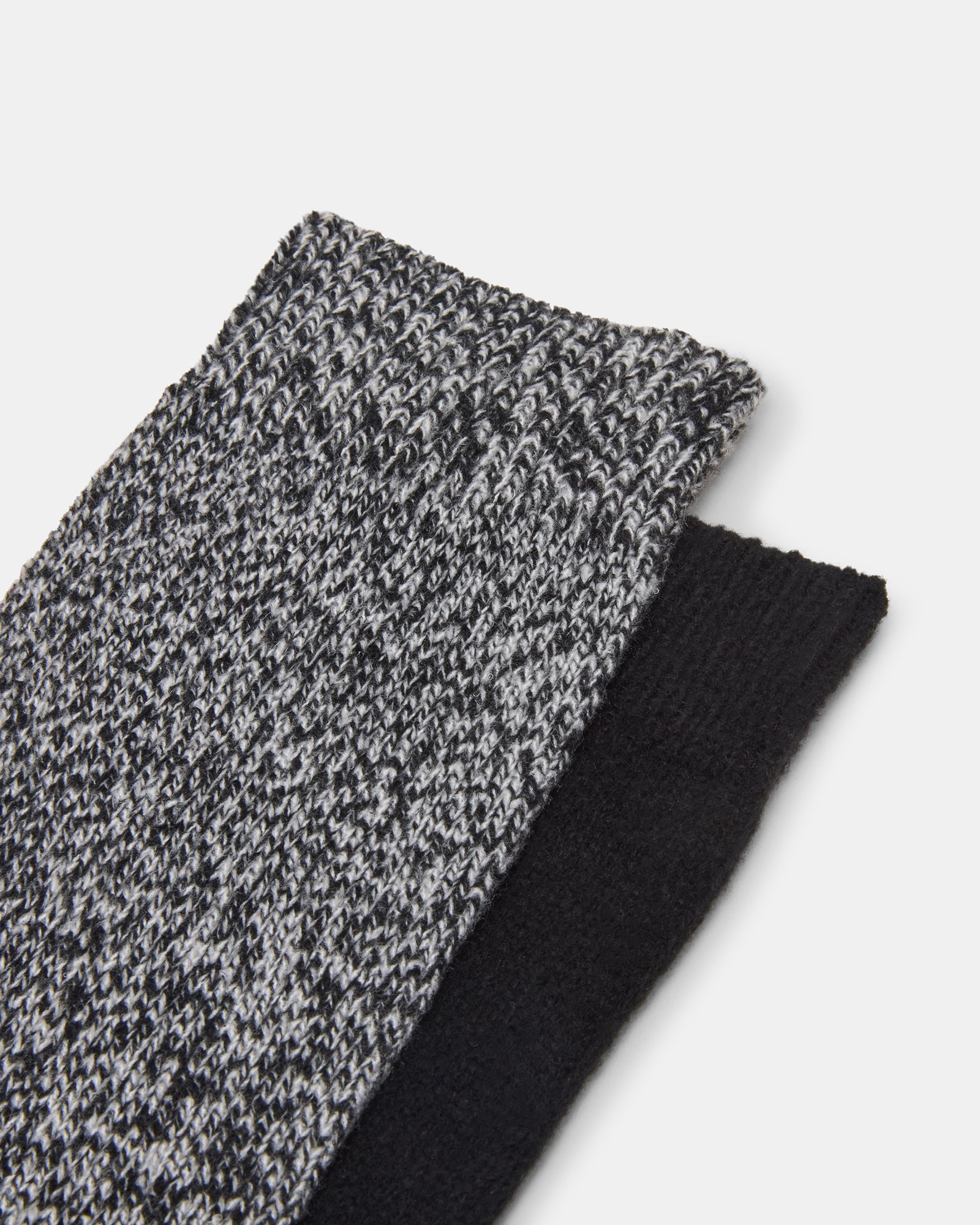 FALL 2 PACK MARLED KNEE HIGH SOCKS BLACK