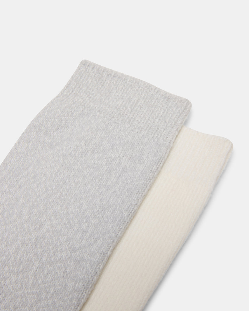 FALL 2 PACK MARLED KNEE HIGH SOCKS LIGHT GREY - view 3