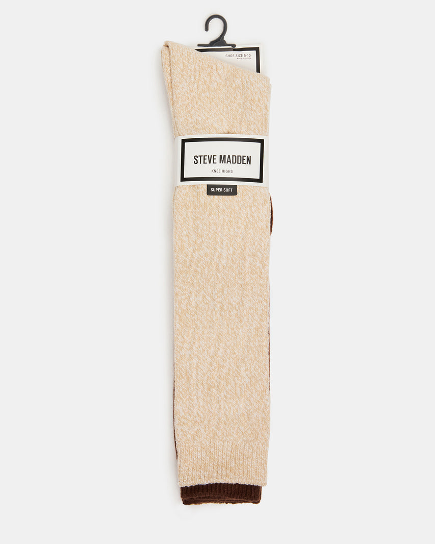 FALL 2 PACK MARLED KNEE HIGH SOCKS TAN - view 3