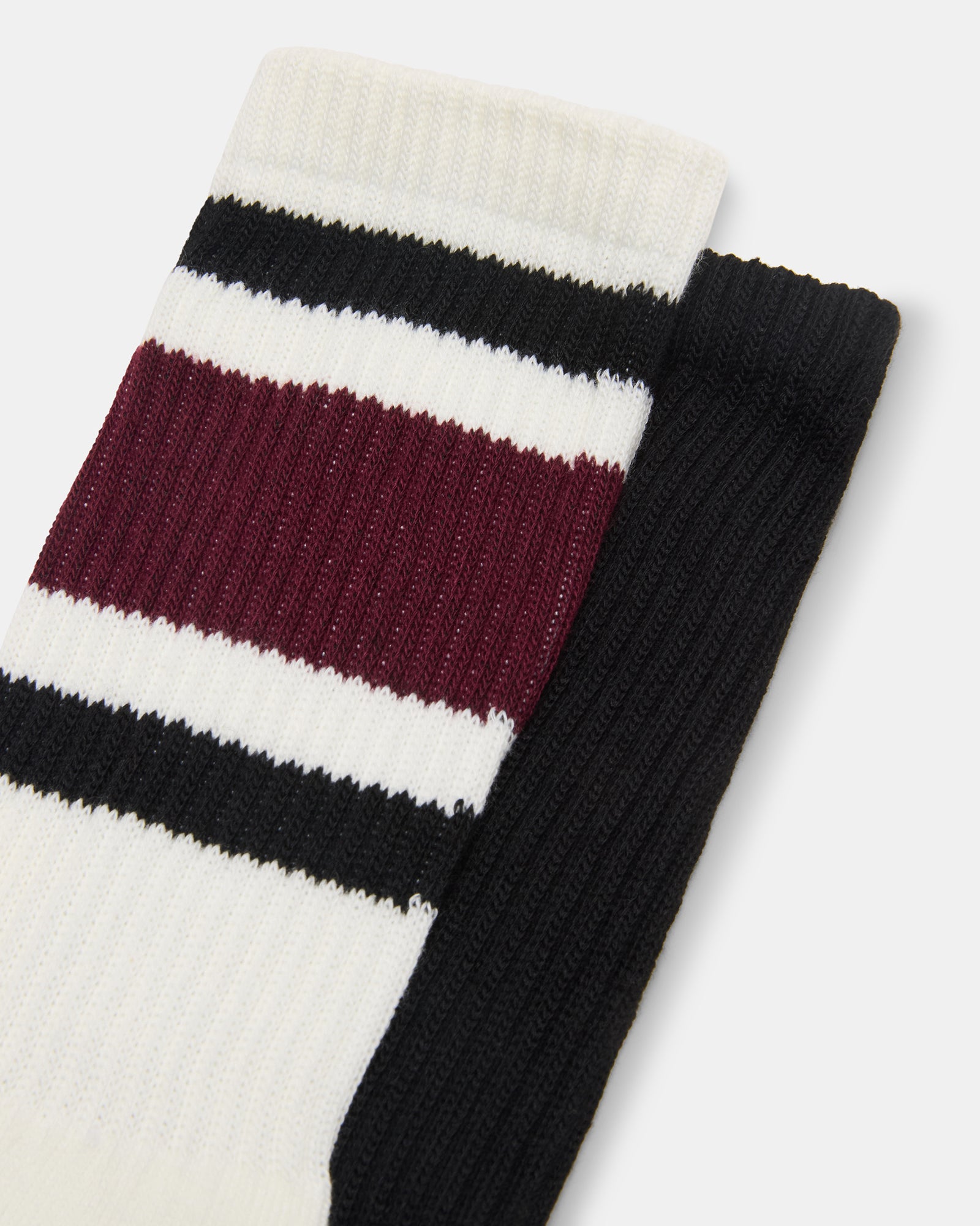 IVY 2 PACK STRIPE ATHLEISURE SOCKS CHERRY - view 2