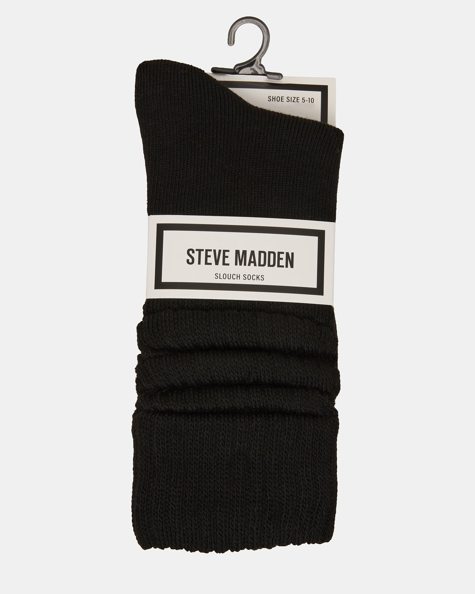 2 PACK RIBBED SLOUCH SOCKS BLACK/WHITE - view 5