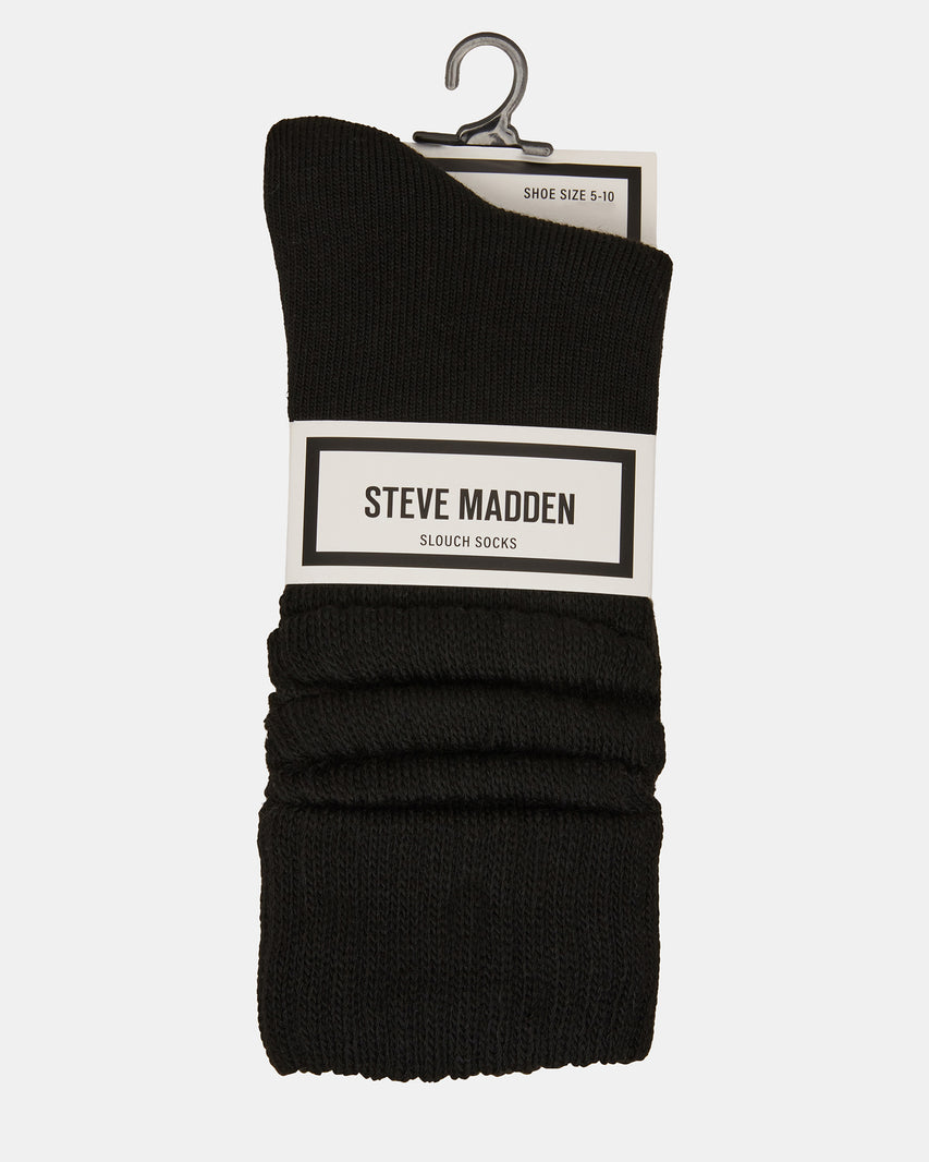 2 PACK RIBBED SLOUCH SOCKS BLACK/WHITE - view 5