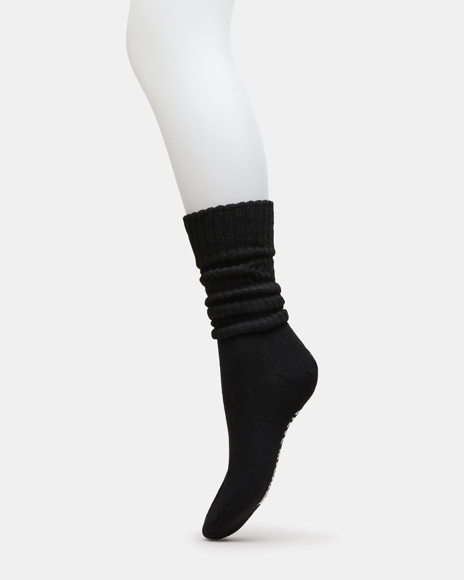 2 PACK RIBBED SLOUCH SOCKS BLACK/WHITE - view 3