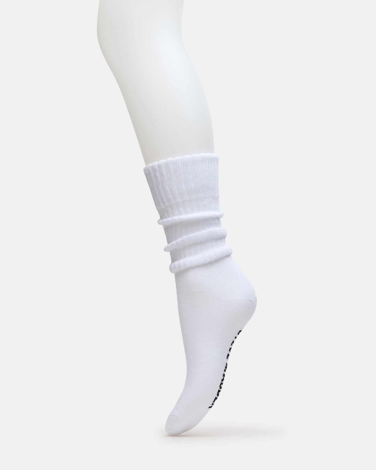 2 PACK RIBBED SLOUCH SOCKS BLACK/WHITE - view 4