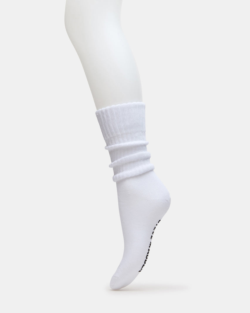 2 PACK RIBBED SLOUCH SOCKS BLACK/WHITE - view 4