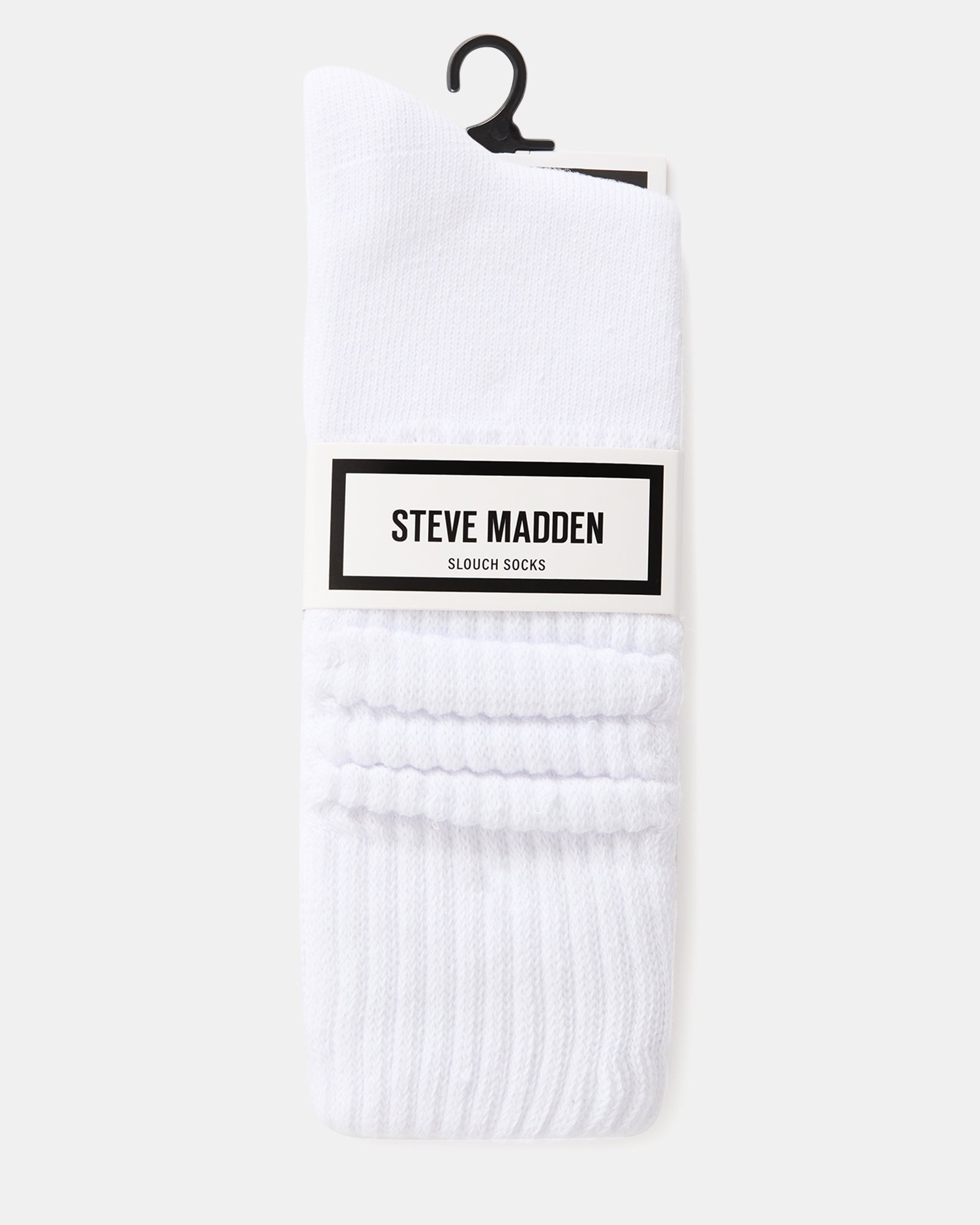 2 PACK RIBBED SLOUCH SOCKS WHITE - view 5