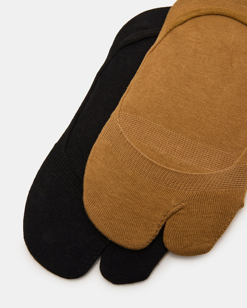 SPLIT TOE LINER SOCKS BLACK/NUDE - view 4