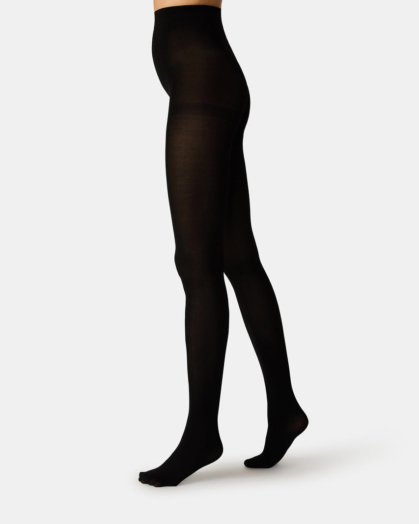 2 PACK LARGE LACE OPENWORK TIGHTS BLACK - view 2