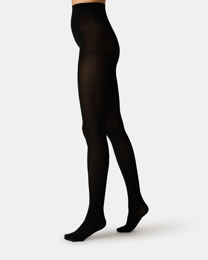 2 PACK LARGE LACE OPENWORK TIGHTS BLACK
