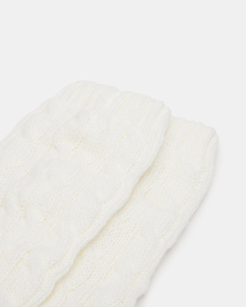 1 PACK CHUNKY CABLE LEG WARMERS IVORY - view 3