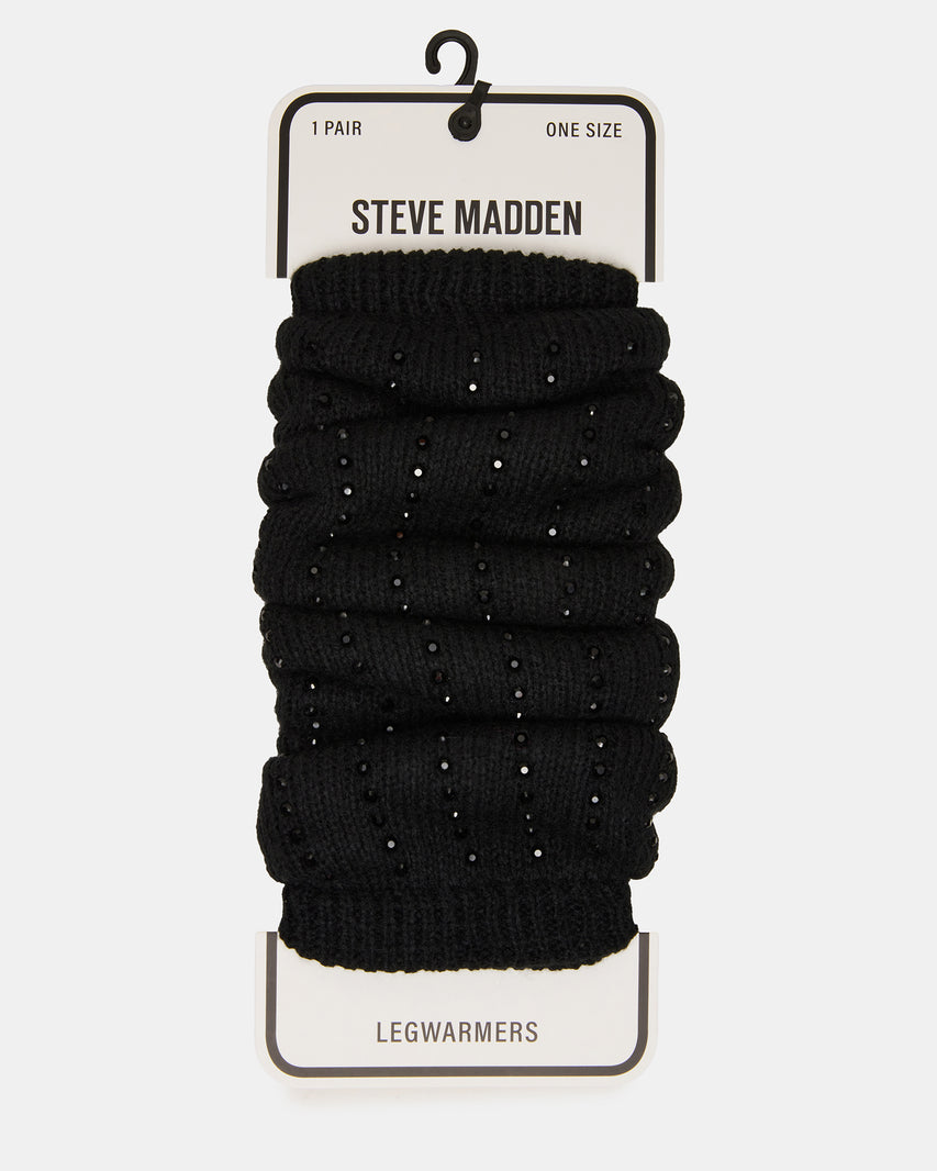 1 PACK CHUNKY CABLE LEG WARMERS BLACK - view 2