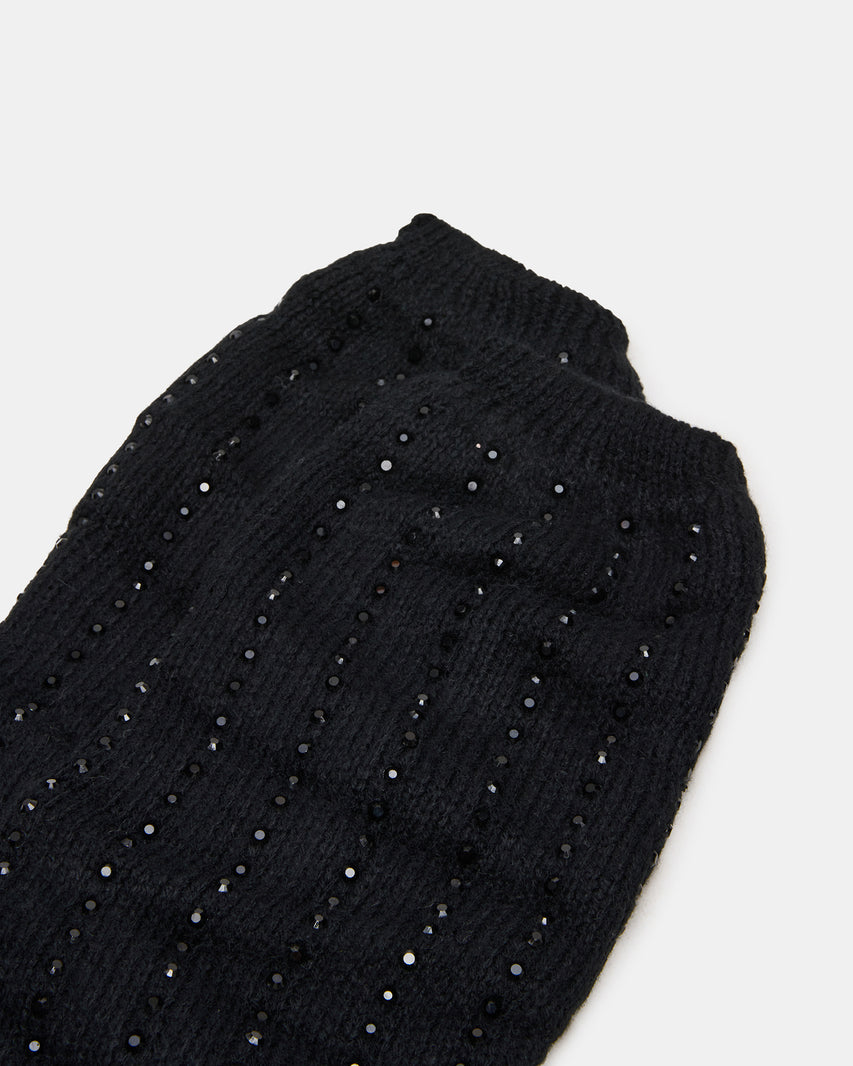 1 PACK CHUNKY CABLE LEG WARMERS BLACK - view 3