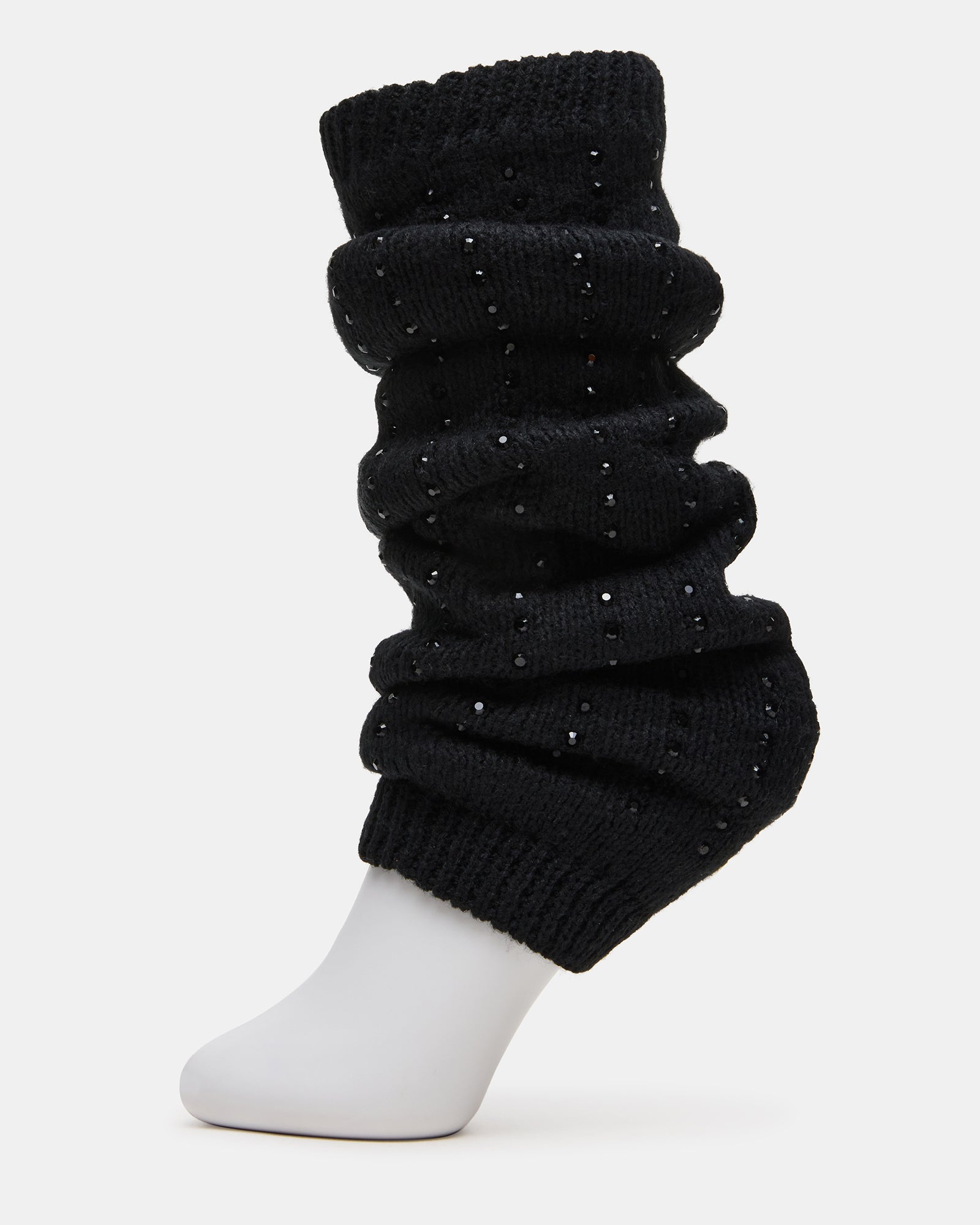 1 PACK CHUNKY CABLE LEG WARMERS BLACK