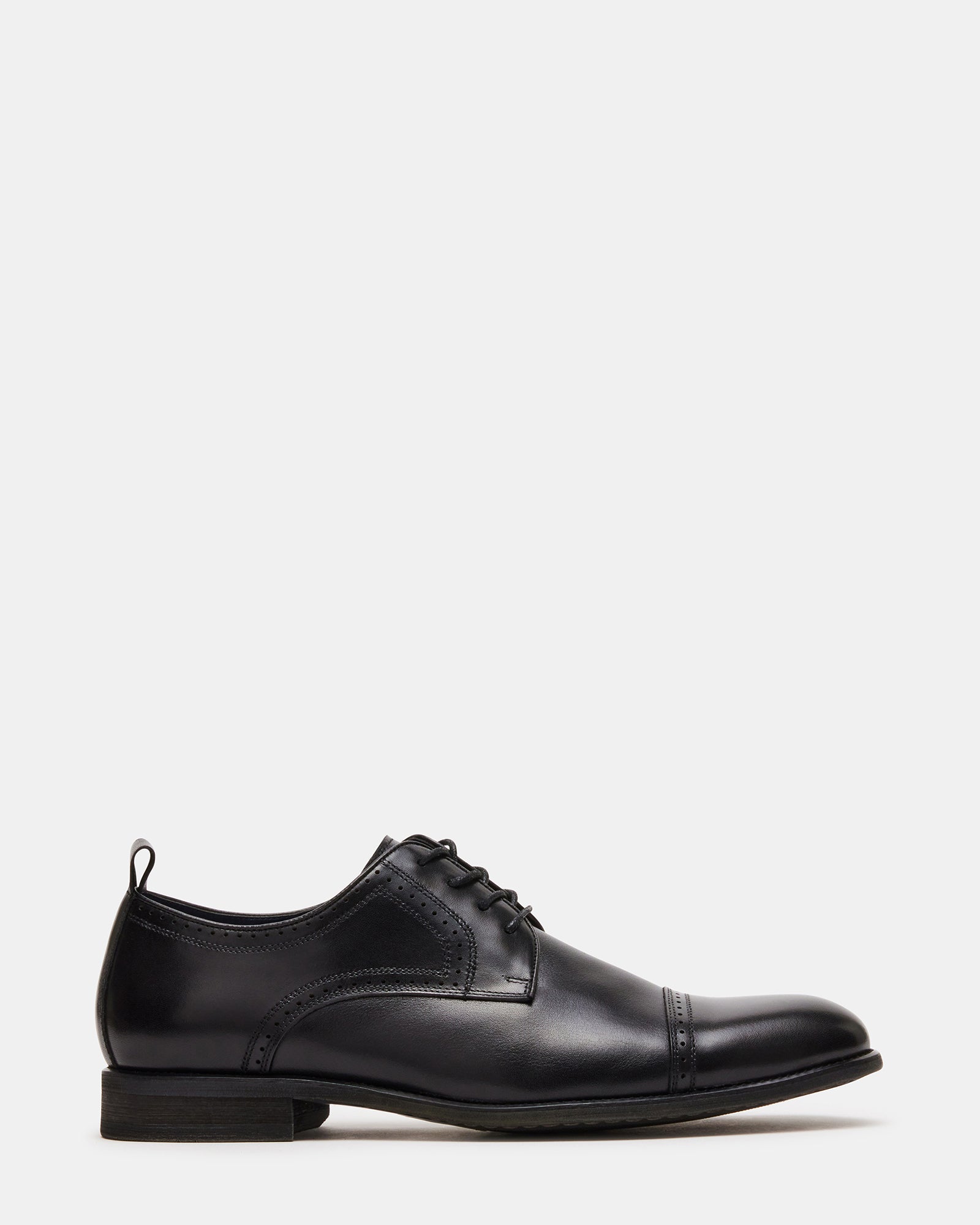 Steve Madden Men's Aalon Black Leather Oxfords