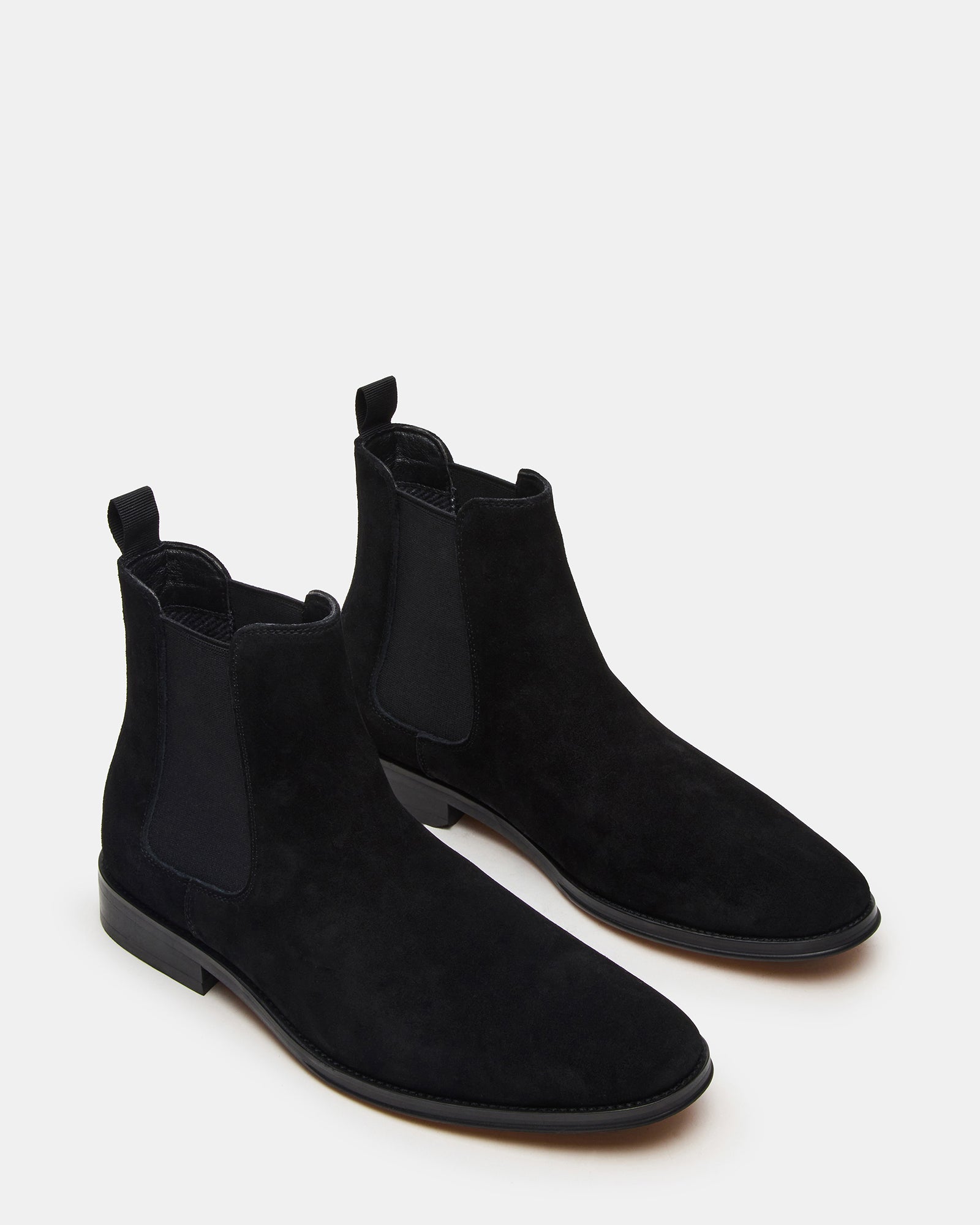 Steve Madden Men's Aldair Ankle Boots - Black Suede - Size 7 - Elastic Steve Madden Men's Aldair Ankle Boots - Black Suede - Size 7 - Elastic