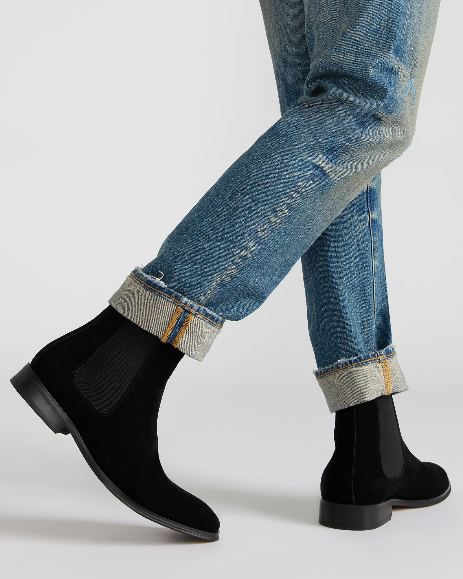 Steve Madden Men's Aldair Ankle Boots - Black Suede - Size 7 - Elastic Steve Madden Men's Aldair Ankle Boots - Black Suede - Size 7 - Elastic