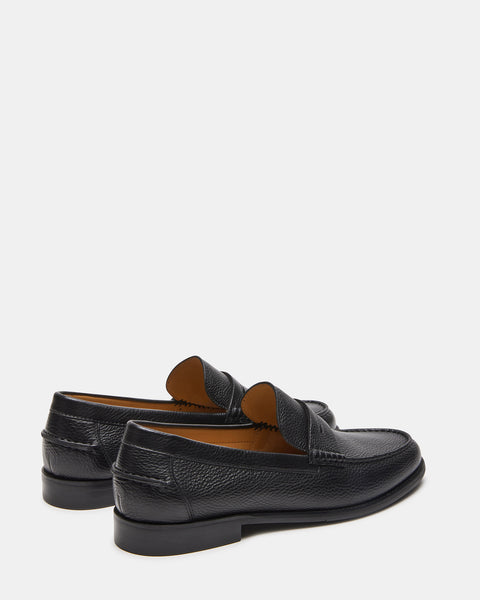 ALONSO Black Leather Slip-On Loafer | Men's Casual Loafers – Steve Madden