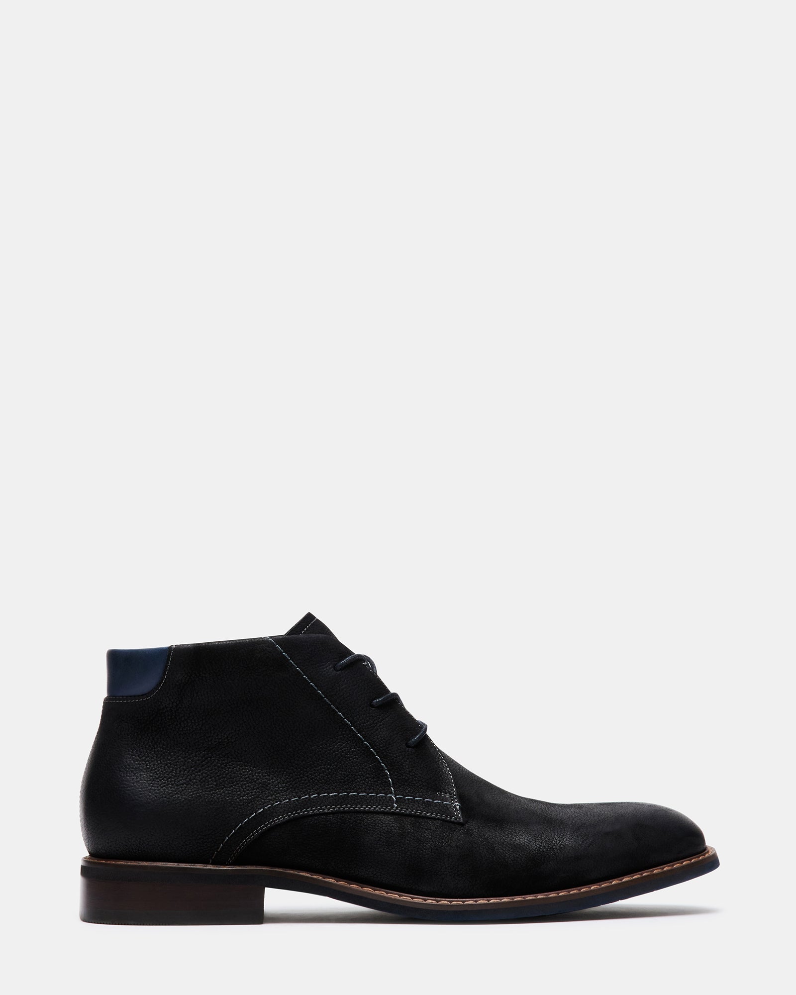 BARAN Black Nubuck Lace-Up Ankle Boot | Men's Boots – Steve Madden