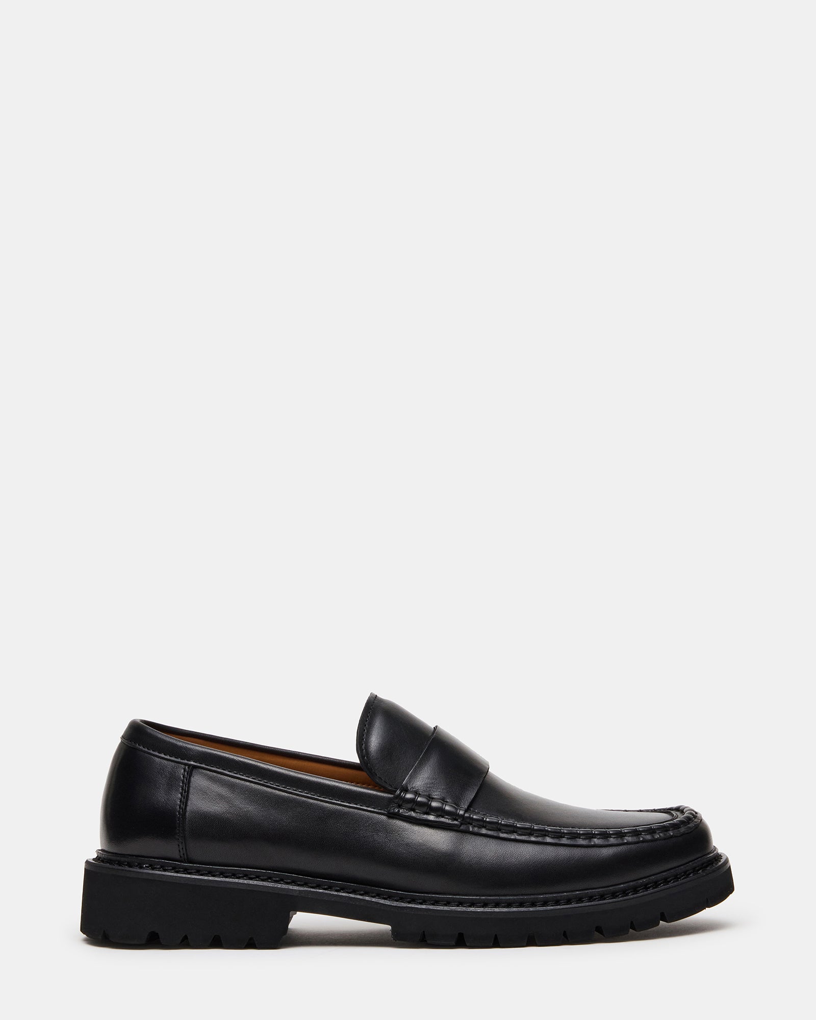 BRODIE Black Slip-On Lug Men's Loafer | Steve Madden