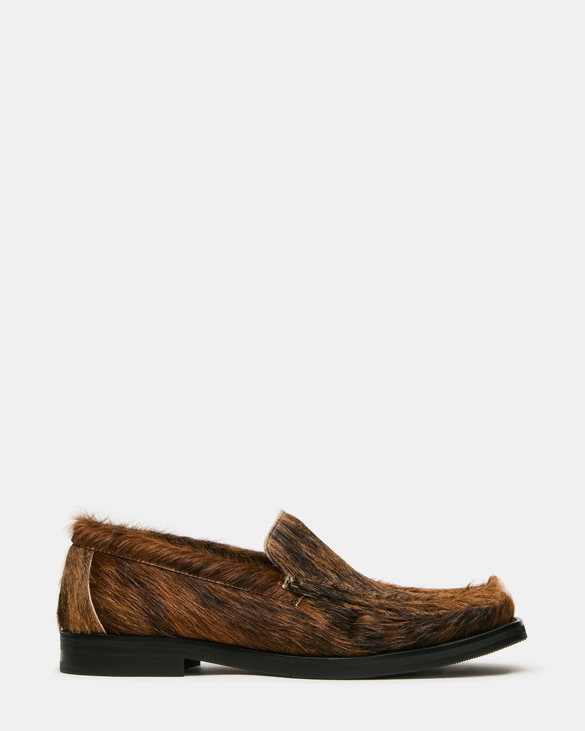 CELESTINO Brown Multi Slip-On Square-Toe Scrunched Men's Loafer | Steve Madden
