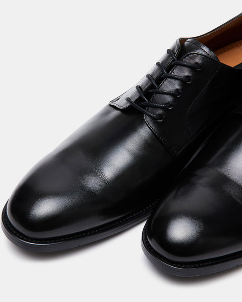 DAYMIN Black Leather Lace-Up Dress Shoe | Men's Dress Shoes – Steve Madden