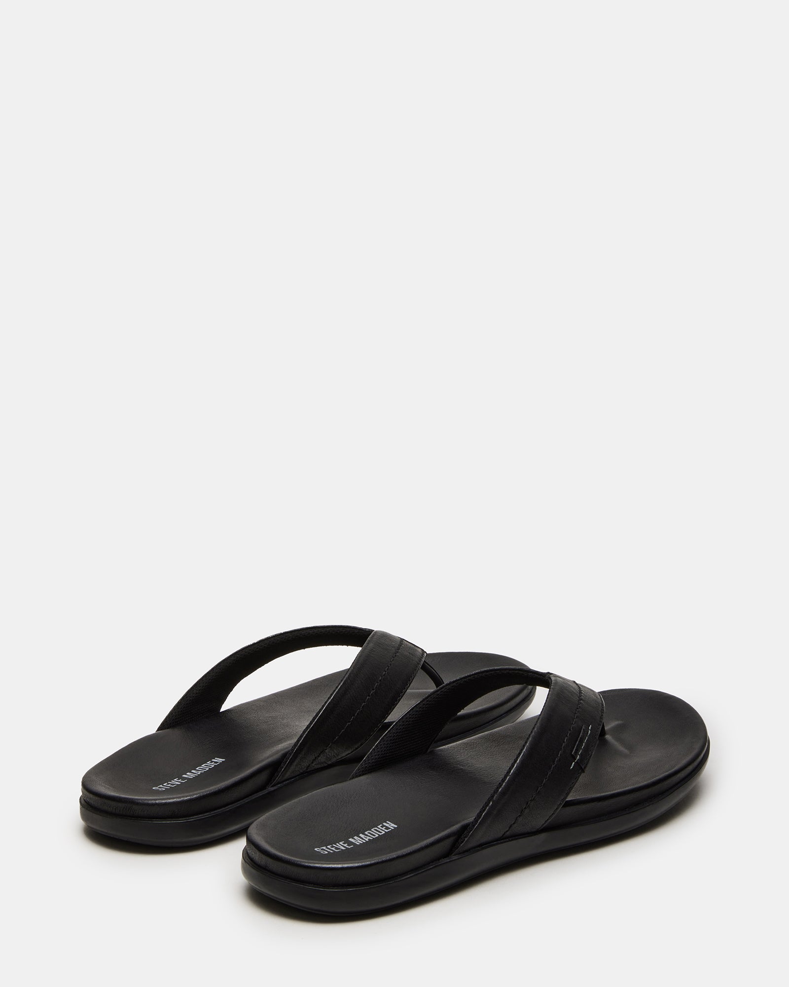 Steve Madden Men's Emmett Sandals - Black - Size 13 - Leather Steve Madden Men's Emmett Sandals - Black - Size 13 - Leather