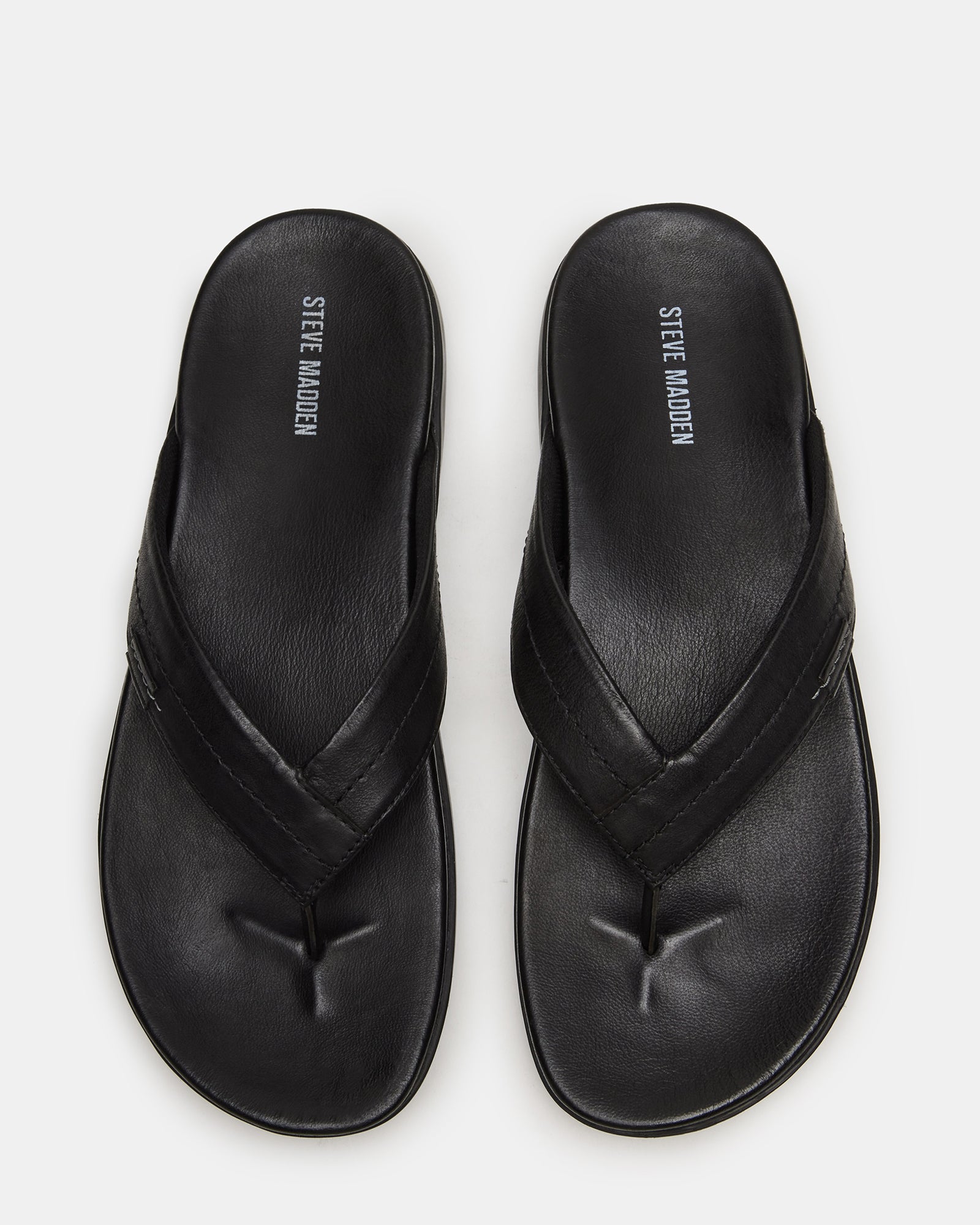 Steve Madden Men's Emmett Sandals - Black - Size 13 - Leather Steve Madden Men's Emmett Sandals - Black - Size 13 - Leather