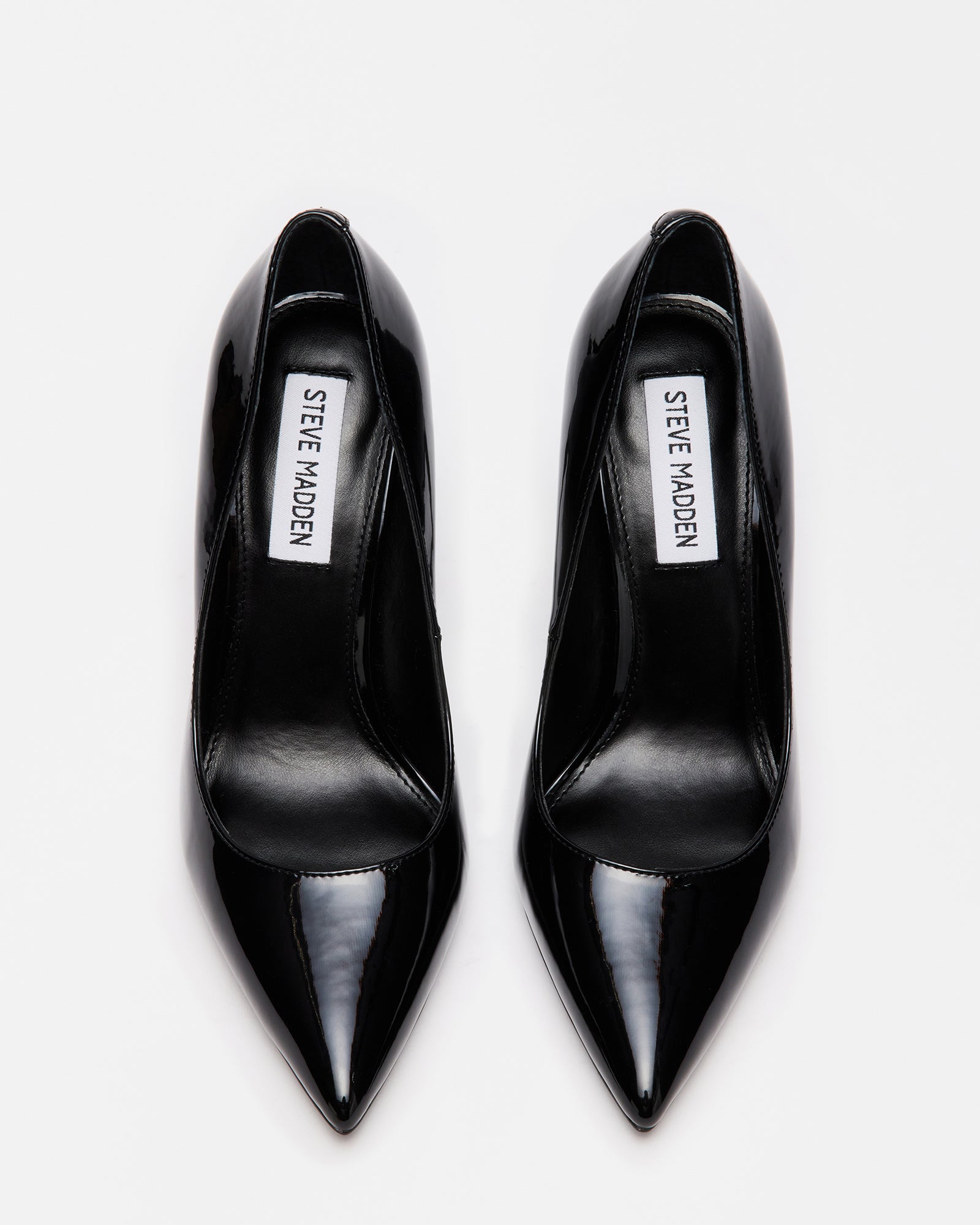 EVELYN Black Patent Point Toe Pump | Women's Heels – Steve Madden