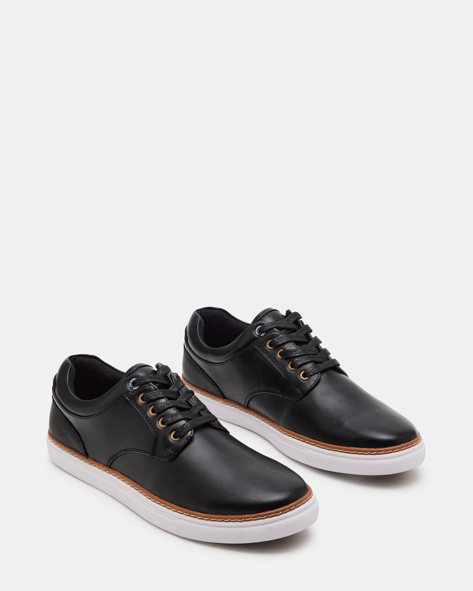 Steve Madden Men's Guss Lace-Up Casual Shoes - Black - Size 7 - Leather Steve Madden Men's Guss Lace-Up Casual Shoes - Black - Size 7 - Leather