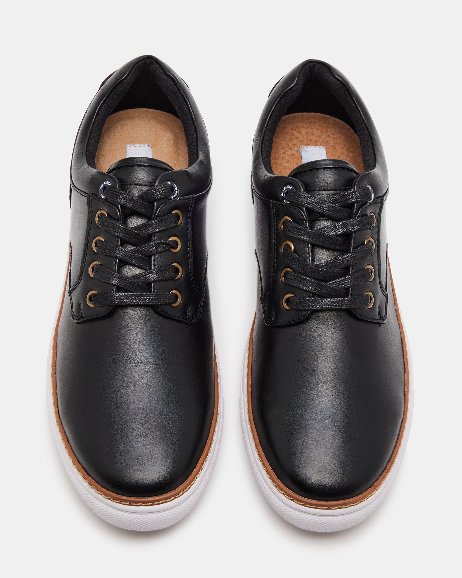 Steve Madden Men's Guss Lace-Up Casual Shoes - Black - Size 7 - Leather Steve Madden Men's Guss Lace-Up Casual Shoes - Black - Size 7 - Leather