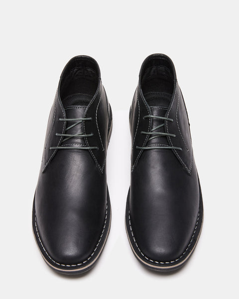 HARKEN Black Leather Shoes | Men's Black Leather Designer Shoes – Steve ...