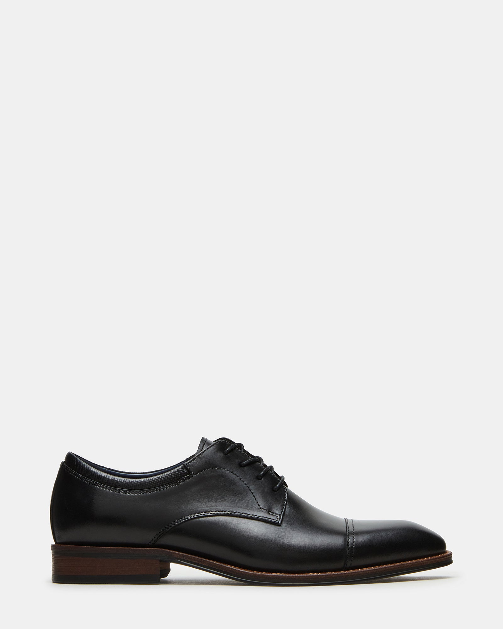 Steve Madden Men's Hasan Oxford Dress Shoes, Black, 12M, Leather